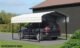 Steel Carport 10 x 20 x 7 ft. Galvanized Black/Eggshell - Image 3