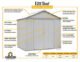EZEE Shed Steel Storage 8 x 7 ft. Galvanized High Gable Cream - Image 2