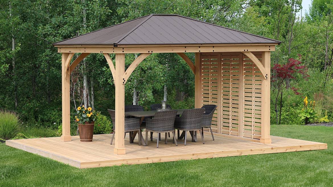 Yardistry Meridian 12 ft. Gazebo Privacy Wall (Gazebo not included) Yardistry Meridian 12 ft. Gazebo Privacy Wall (Gazebo not included)