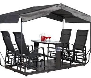 Sojag 113-9159882 Houston 4-seater Garden Glider – Brown