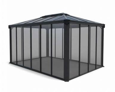 Canopia Ledro Enclosed Gazebo, 10′ X 10′, Gray/Bronze Canopia Ledro Enclosed Gazebo, 10′ X 10′, Gray/Bronze