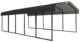 Steel Carport 12 x 24 x 7 ft. Galvanized Black/Charcoal - Image 9