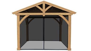 Yardistry Carolina Pavilion Mosquito Mesh Kit Yardistry Carolina Pavilion Mosquito Mesh Kit