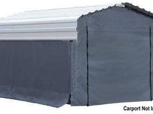 Arrow Enclosure Kit for Arrow Carport, 10 ft. x 15 ft. Gray