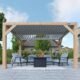 Yardistry 10' x 12' Meridian Wood Room with Louvered Roof - Image 3