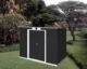 Duramax 8×4 Pent Roof Shed Dark Gray with Off White Trim