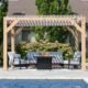 Yardistry 10' x 12' Meridian Wood Room with Louvered Roof - Image 2
