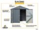 Arrow Elite Steel Storage Shed, 8x6, Anthracite - Image 4