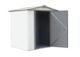 EZEE Shed Steel Storage 6 x 5 ft. Galvanized Low Gable Cream with Charcoal Trim - Image 3