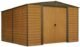 Woodridge 10 x 12 ft. Steel Storage Shed Coffee/Woodgrain