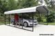 Steel Carport 12 x 29 x 7 ft. Galvanized Black/Eggshell