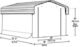 Arrow Enclosure Kit for Arrow Carport, 10 ft. x 15 ft. Gray - Image 2
