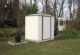 EZEE Shed Steel Storage 6 x 5 ft. Galvanized Low Gable Cream with Charcoal Trim