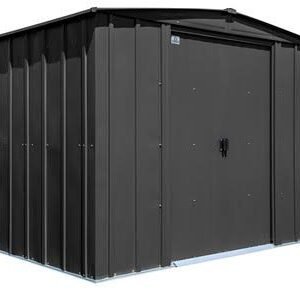 Arrow Classic Steel Storage Shed, 8×6, Charcoal