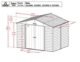 Arrow Select Steel Storage Shed, 10x8, Charcoal - Image 3