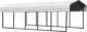 Steel Carport 10 x 24 x 7 ft. Galvanized Black/Eggshell - Image 10