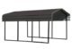 Arrow Steel Carport 10 x 15 x 7 ft. Galvanized Black/Charcoal - Image 9