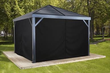 Sojag Curtains for South Beach, Valencia 12 x 12 ft Black – Gazebo Not Included Sojag Curtains for South Beach, Valencia 12 x 12 ft Black – Gazebo Not Included