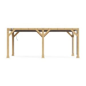 Yardistry 10′ x 20′ Meridian Wood Room with Louvered Roof