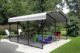 Steel Carport 10 x 15 x 7 ft. Galvanized Black/Eggshell