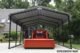 Steel Carport 10 x 24 x 7 ft. Galvanized Black/Eggshell - Image 3