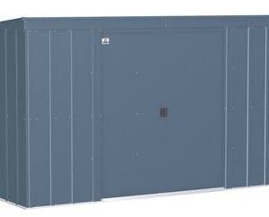 Arrow Classic Steel Storage Shed, 10×4, Blue Grey