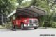Steel Carport 12 x 29 x 7 ft. Galvanized Black/Eggshell - Image 8